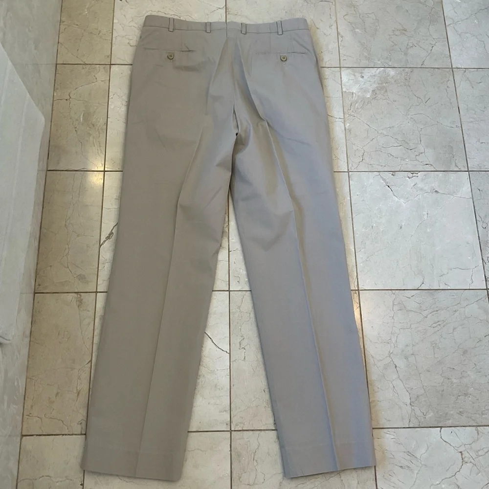 Ermenegildo Zegna Casual Khaki Trousers, 100% Cotton, Elegant Casual, Mens Sz 36